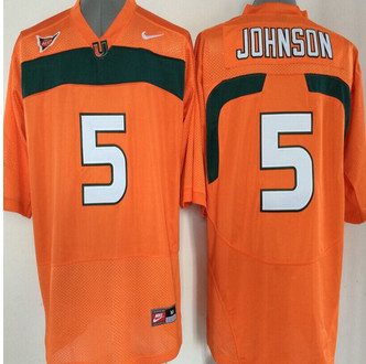 Miami Hurricanes Jersey NCAA jerseys #5 Johnson Orange jersey Miami Hurricanes Jersey NCAA jerseys #5 Johnson Orange jersey