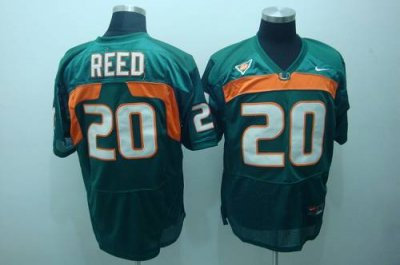 Hurricanes #20 Ed Reed Green Embroidered NCAA Jerseys