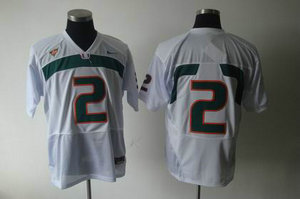 NCAA Miami Hurricanes 2 White Jersey