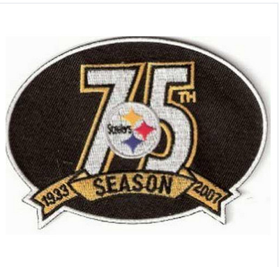 Stitched Pittsburgh Steelers 75th Anniversary Jersey Patch