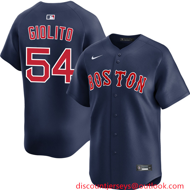 Men's Boston Red Sox #54 Lucas Giolito Navy Alternate Limited Stitched Baseball Jersey