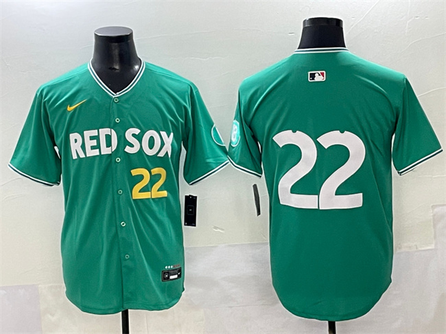 Men's Boston Red Sox #22 Garrett Whitlock Green 2025 City Connect Limited Stitched Baseball Jersey Men's Boston Red Sox #22 Garrett Whitlock Green 2025 City Connect Limited Stitched Baseball Jersey