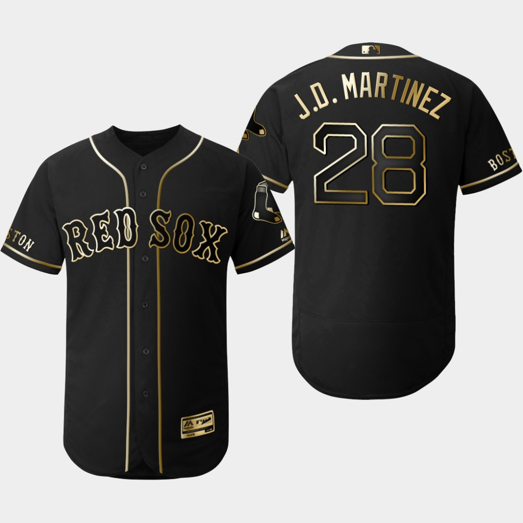 Red Sox 28 J.D. Martinez Black Gold Flexbase Jersey Red Sox 28 J.D. Martinez Black Gold Flexbase Jersey