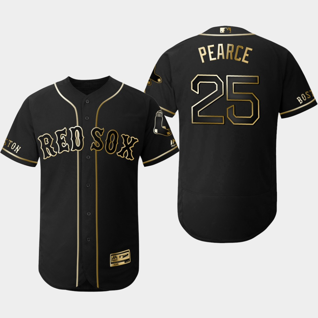 Red Sox 25 Steve Pearce Black Gold Flexbase Jersey Red Sox 25 Steve Pearce Black Gold Flexbase Jersey