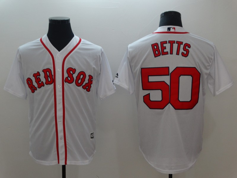 Red Sox 50 Mookie Betts White Cool Base Jersey Red Sox 50 Mookie Betts White Cool Base Jersey