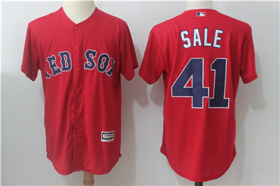 Red Sox #41 Chris Sale Red Cool Base Stitched MLB Jersey