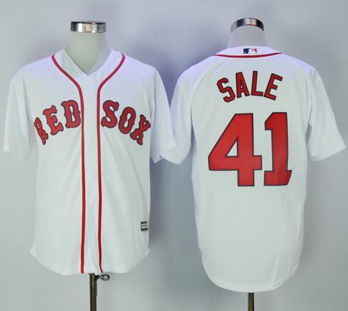 Red Sox #41 Chris Sale White New Cool Base Stitched MLB Jersey Red Sox #41 Chris Sale White New Cool Base Stitched MLB Jersey