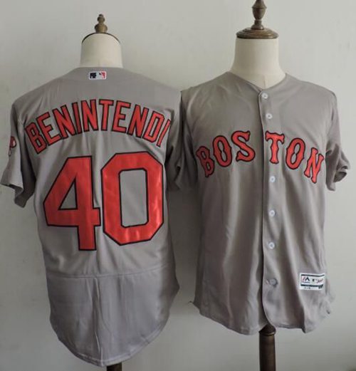 Red Sox #40 Andrew Benintendi Grey Flexbase Authentic Collection Stitched MLB Jersey Red Sox #40 Andrew Benintendi Grey Flexbase Authentic Collection Stitched MLB Jersey