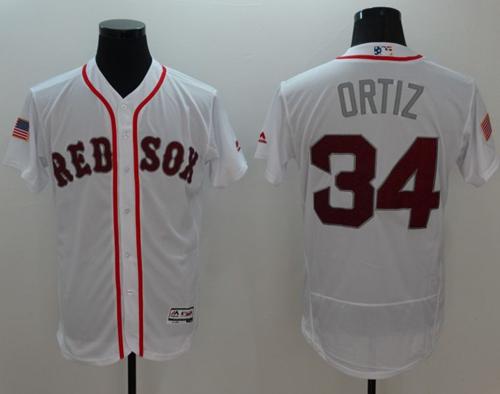 Red Sox #34 David Ortiz White Fashion Stars & Stripes Flexbase Authentic Stitched MLB Jersey Red Sox #34 David Ortiz White Fashion Stars & Stripes Flexbase Authentic Stitched MLB Jersey