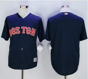 Red Sox Blank Navy Blue New Cool Base Stitched MLB Jersey