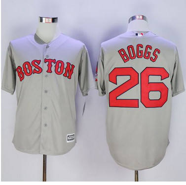 Red Sox #26 Wade Boggs New Grey Cool Base Stitched MLB Jersey