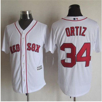 Boston Red Sox #34 David Ortiz White New Cool Base Stitched Baseball Jersey Boston Red Sox #34 David Ortiz White New Cool Base Stitched Baseball Jersey