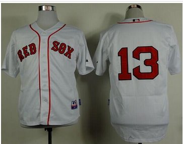 Boston Red Sox #13 Hanley Ramirez White Cool Base Baseball Jersey