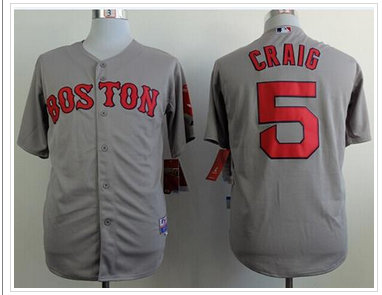 Boston Red Sox #5 Allen Craig Grey Cool Base Stitched Baseball Jersey