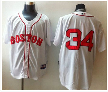 Boston Red Sox #34 David Ortiz Stitched White Baseball Jersey