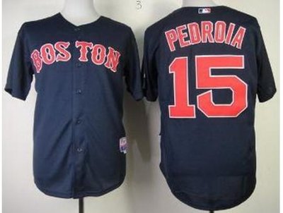 Boston Red Sox 15 Dustin Pedroia Blue Cool Base MLB Jerseysv