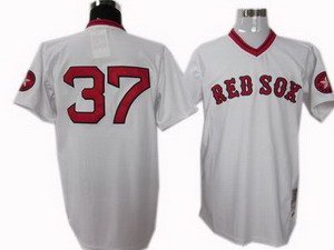 Boston Red Sox 37 Bill Lee 1975 mitchell and ness white jersey