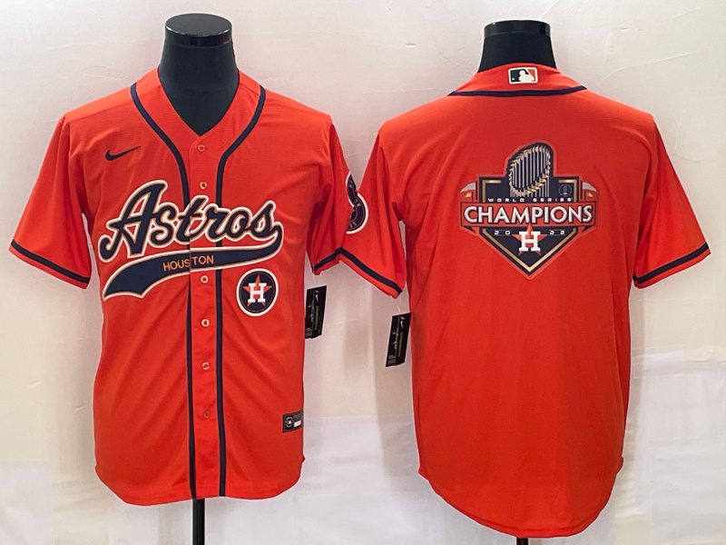 Men's Houston Astros Orange Team Big Logo With Patch Cool Base Stitched Baseball Jersey 3 Men's Houston Astros Orange Team Big Logo With Patch Cool Base Stitched Baseball Jersey 3