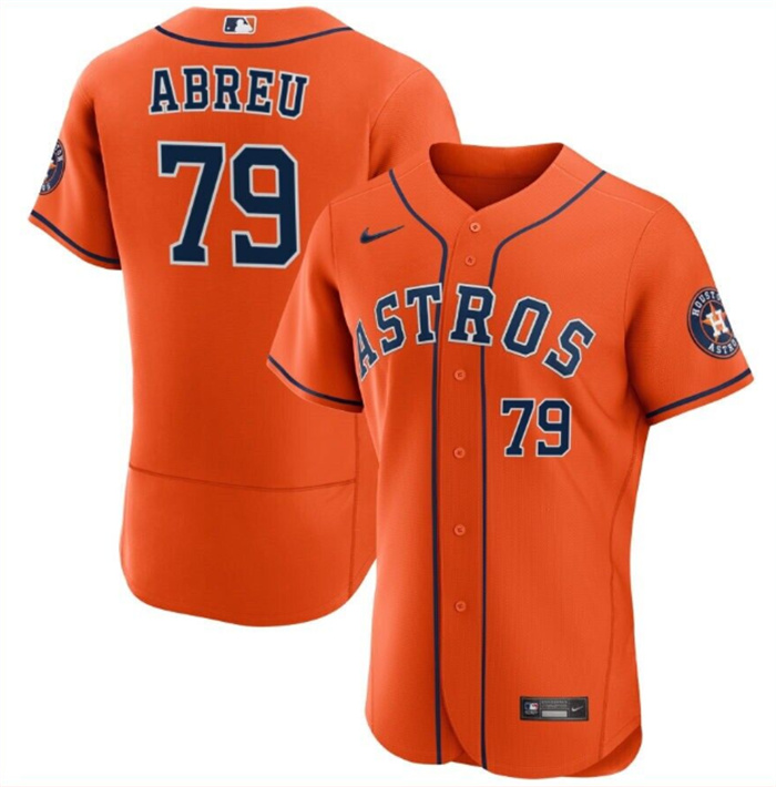 Men's Houston Astros #79 José Abreu Orange Flex Base Stitched Jersey Men's Houston Astros #79 José Abreu Orange Flex Base Stitched Jersey