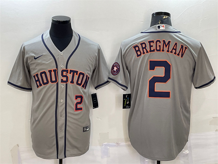 Men's Houston Astros #2 Alex Bregman White With Patch Cool Base Stitched Jerseys Men's Houston Astros #2 Alex Bregman White With Patch Cool Base Stitched Jerseys