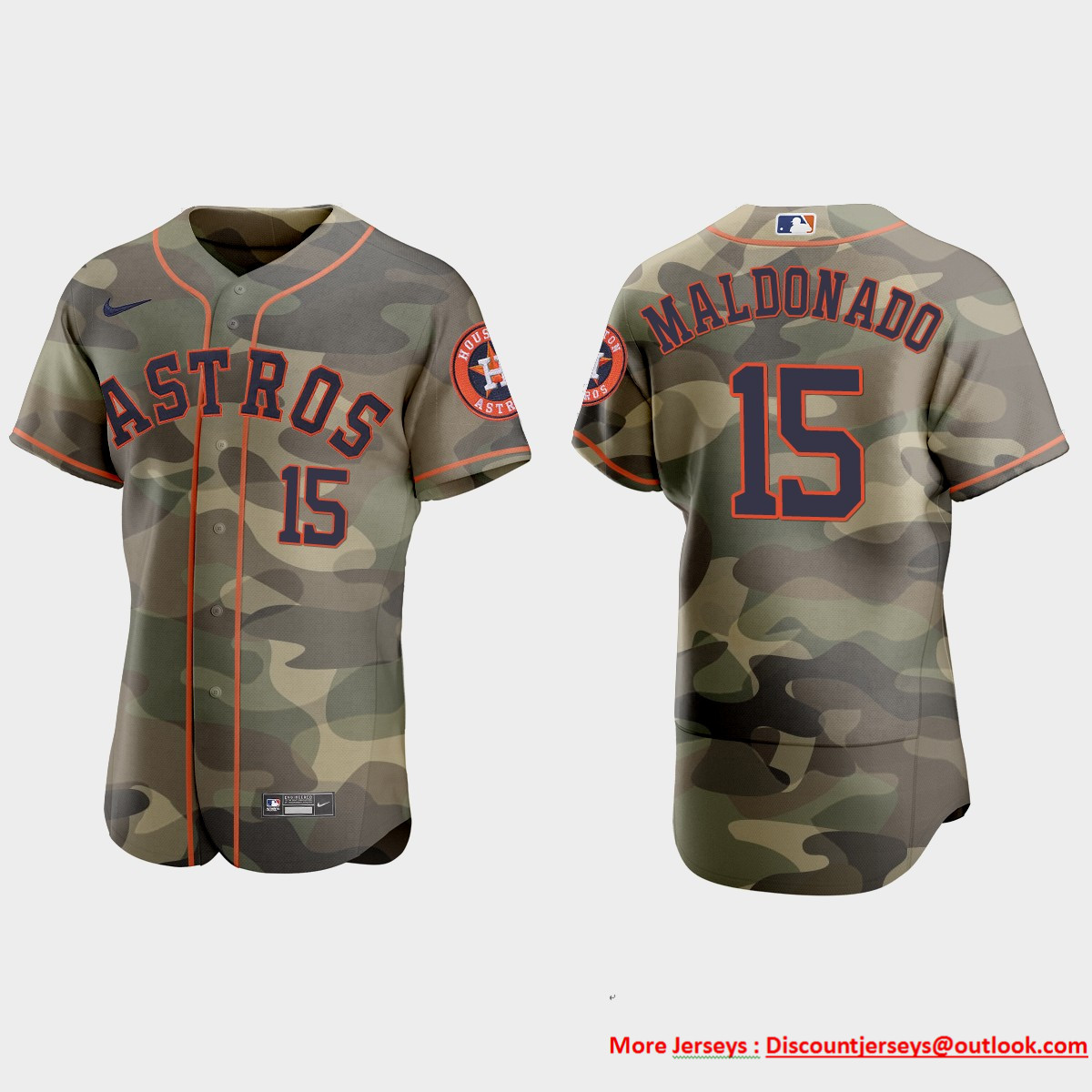 Houston Astros #15 Martin Maldonado Men's Nike 2021 Armed Forces Day Authentic MLB Jersey -Camo