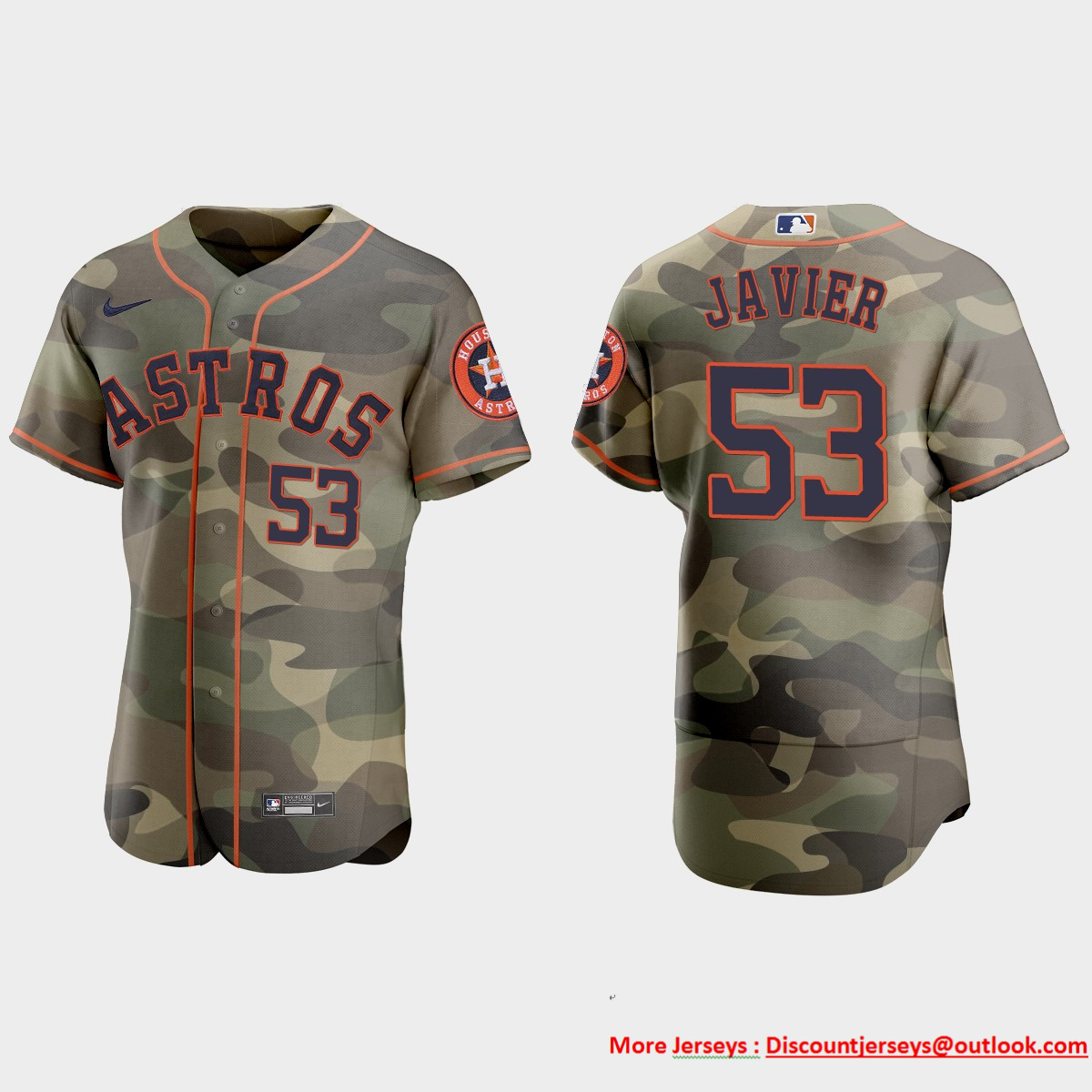 Houston Astros #53 Cristian Javier Men's Nike 2021 Armed Forces Day Authentic MLB Jersey -Camo