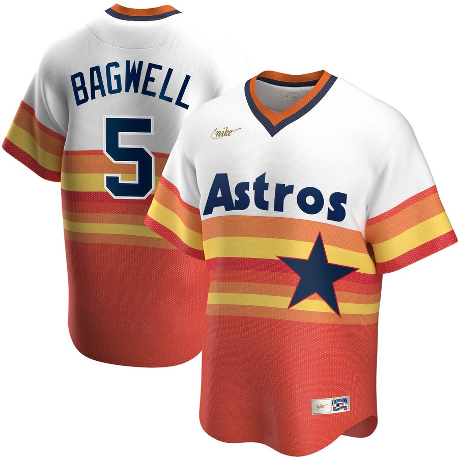 Houston Astros #5 Jeff Bagwell Nike Home Cooperstown Collection Player MLB Jersey White Houston Astros #5 Jeff Bagwell Nike Home Cooperstown Collection Player MLB Jersey White
