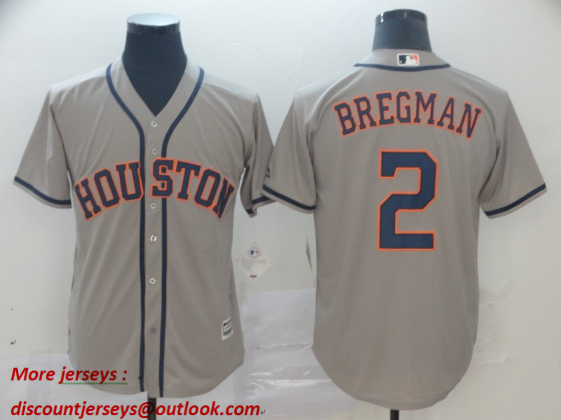 Astros 2 Alex Bregman Gray Cool Base Jersey Astros 2 Alex Bregman Gray Cool Base Jersey