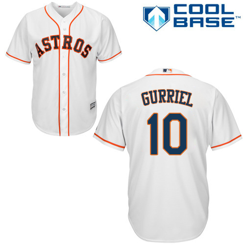 Astros #10 Yuli Gurriel White Cool Base Stitched MLB Jersey