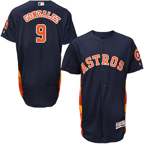 Astros #9 Marwin Gonzalez Navy Blue Flexbase Authentic Collection Stitched MLB Jersey
