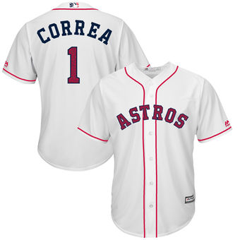 Houston Astros Carlos Correa Majestic Fashion Stars & Stripes Cool Base Player Jersey - White