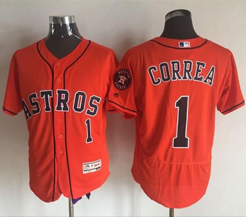 Astros #1 Carlos Correa Orange Flexbase Authentic Collection Stitched MLB Jersey Astros #1 Carlos Correa Orange Flexbase Authentic Collection Stitched MLB Jersey