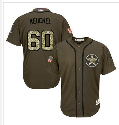 Astros #60 Dallas Keuchel Green Salute to Service Stitched MLB Jersey