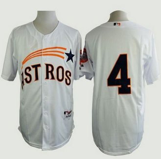 Houston Astros #4 George Springer White 1965 Turn Back The Clock Stitched Baseball jersey