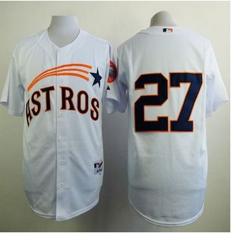 Houston Astros #27 Jose Altuve White 1965 Turn Back The Clock Stitched Baseball Jersey