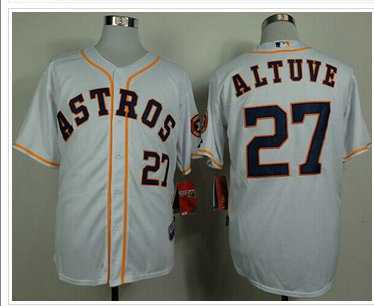 Houston Astros #27 Jose Altuve White Cool Base Stitched Baseball Jersey