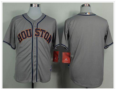 Houston Astros Blank Grey Cool Base Stitched Baseball Jersey