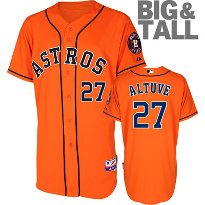 MLB Houston Astros 27 Jose Altuve Orange Cool Base Jerseys