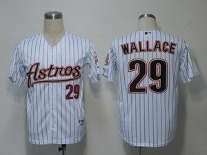 MLB Jerseys Houston Astros 29 Wallace White Jerseys(Black strip)