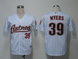 MLB Jerseys Houston Astros 39 Myers White Jerseys(black strip)