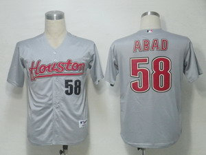 MLB Jerseys Houston Astros 58 Abad Grey