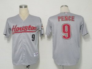 MLB Jerseys Houston Astros 9 Pence Grey