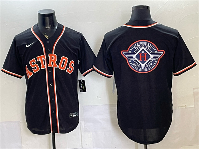 Men's Houston Astros Team Big Logo 2026 Fashion Replica Black Out Stitched Baseball Jerseys
