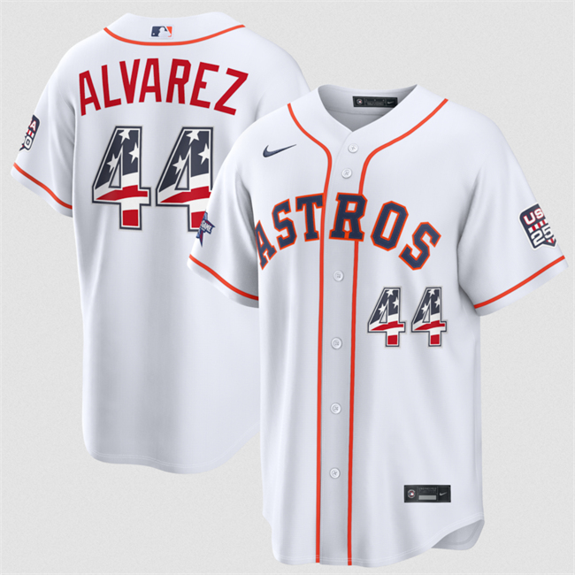 Men's Houston Astros #44 Yordan Alvarez White 2026 All-Star Edition Stars & Stripes Stadium Pick-A-Player Stitched Baseball Jersey