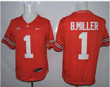 Ohio State Buckeyes #1 Braxton Miller Red Limited Stitched NCAA Jersey