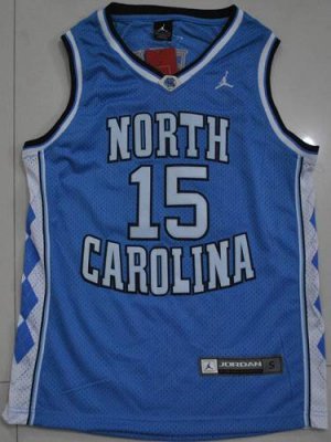 North Carolina #15 Vince Carter Blue Embroidered NCAA Jersey