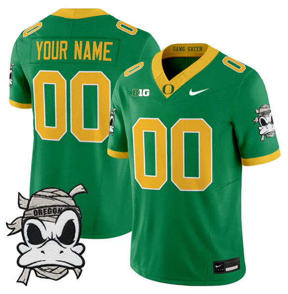 Men's Oregon Ducks Active Player Custom Green 2025 F.U.S.E. 'Mummy Duck' Vapor Limited V1 Stitched Football Jersey Men's Oregon Ducks Active Player Custom Green 2025 F.U.S.E. 'Mummy Duck' Vapor Limited V1 Stitched Football Jersey