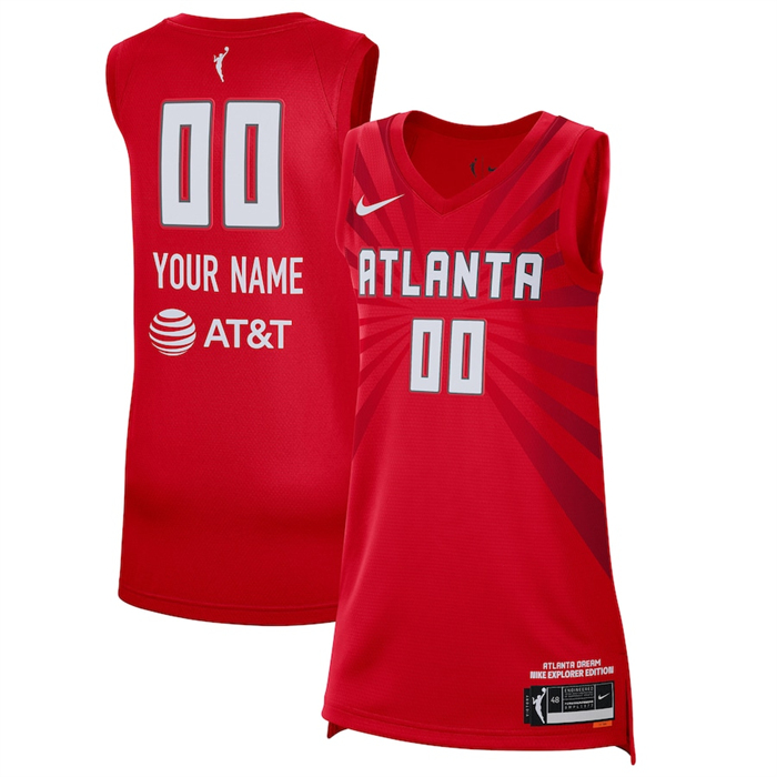 Men's Atlanta Dream Active Player Custom Red Stitched Basketball Jersey Men's Atlanta Dream Active Player Custom Red Stitched Basketball Jersey