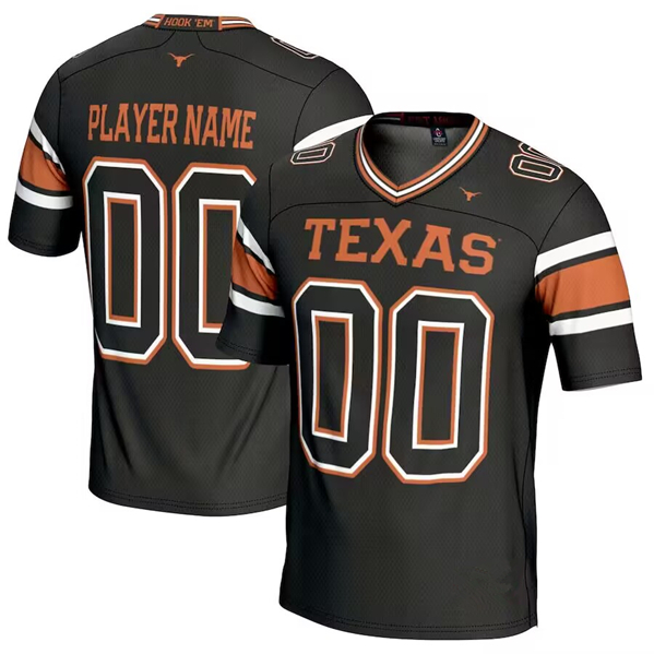 Men's Texas Longhorns Active Player Custom Black Stitched Jersey Men's Texas Longhorns Active Player Custom Black Stitched Jersey