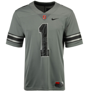 Ohio State Buckeyes Nike NCAA Men's Gray Limited Plus Custom Football jersey